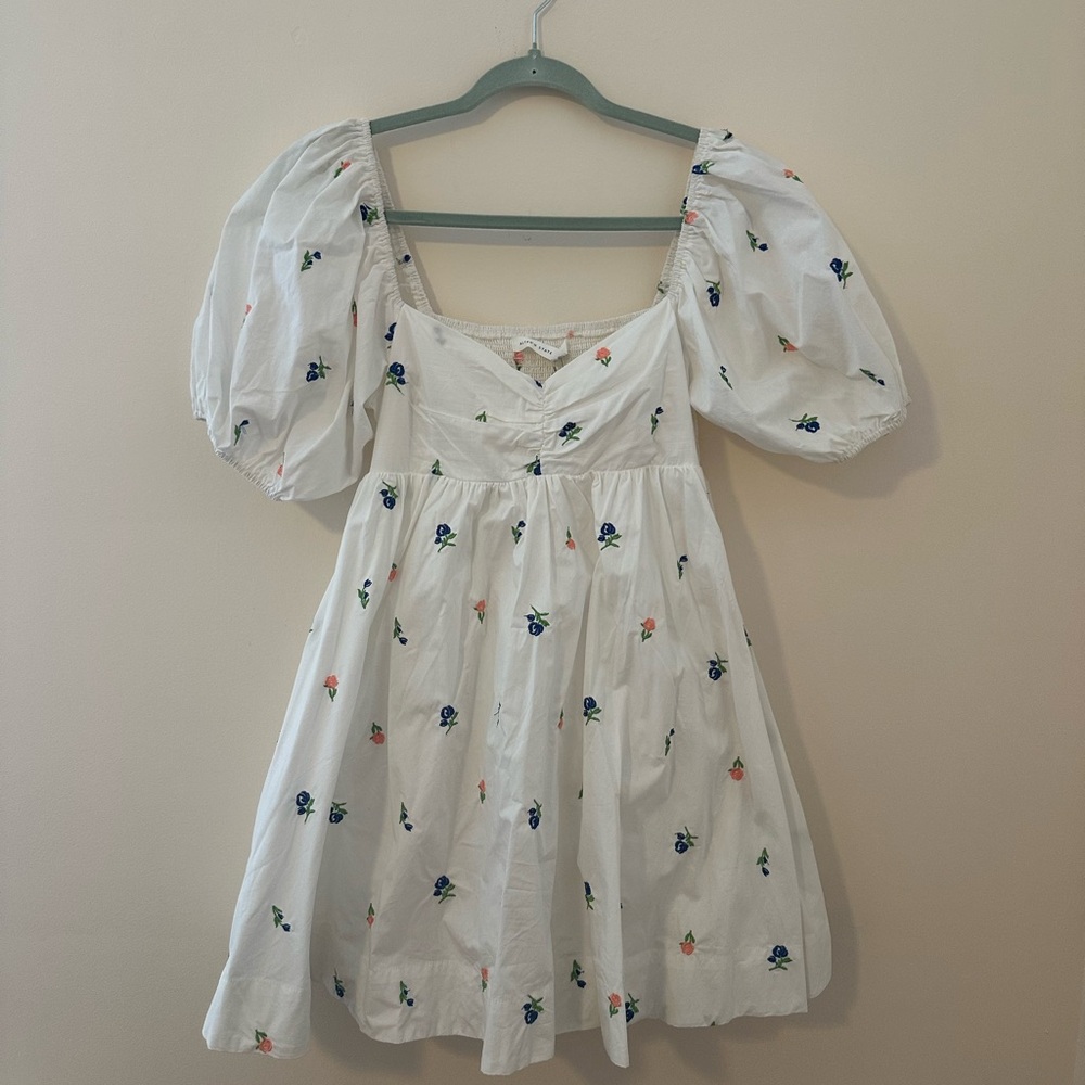 Altar'd State White Floral Mini Dress